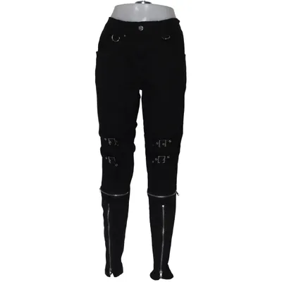 Broek (Zwart) van Gothicana by EMP Katoen, Elastaan
