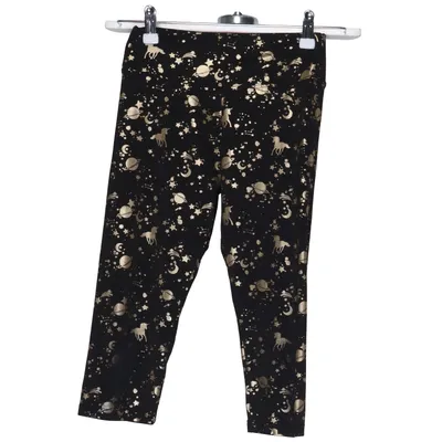 Leggings (Zwart, Goud) van Justice Elastaan, Polyester