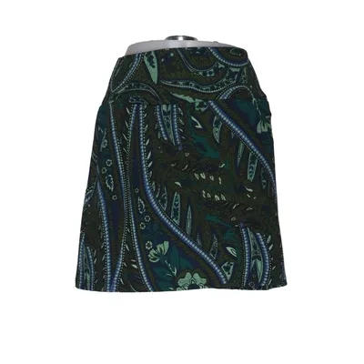 Rok (Blauw, Groen, Meerkleurig) van King Louie Elastaan, Polyester