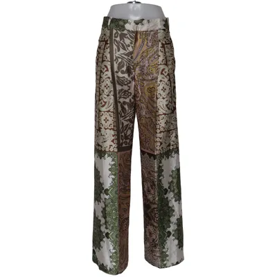 Palazzo broek (Wit, Groen, Bruin) van Zara Polyester