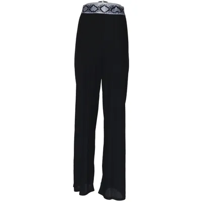 Pantalon patte d'éléphant (Noir) de Lasula Polyester
