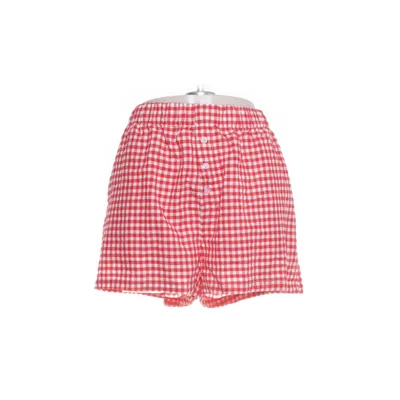 Shorts (Red, White) from FB Sister Cotton, Elastane, Polyester, Viscose