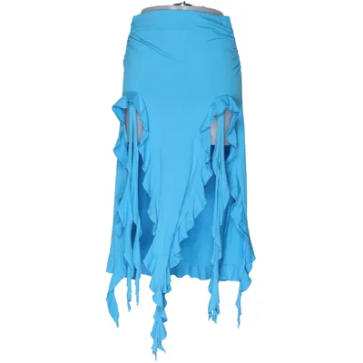 Skirt (Blue) from Bershka Elastane, Polyamide