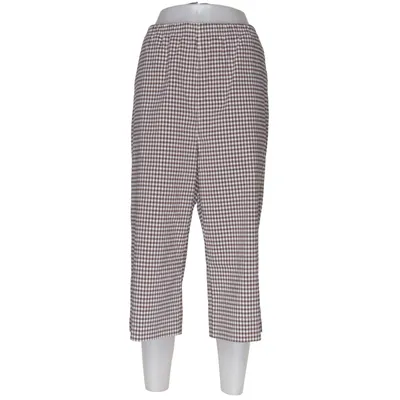 Pantalon (Marron, Blanc) de B'Chic Élasthane, Polyester, Viscose