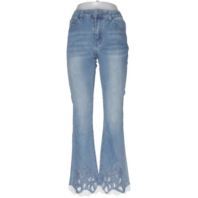 Jean (Bleu, Blanc) de Anewsta Coton, Élasthane, Polyester