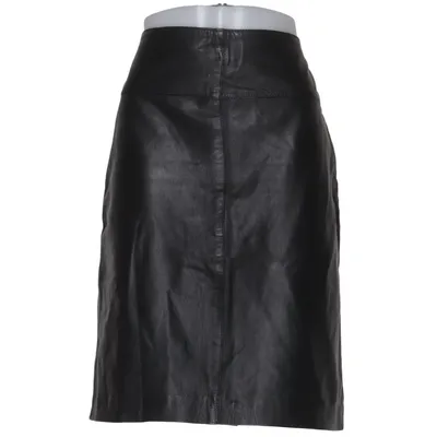 Leather skirt (Black) from Saki Leather, Polyester
