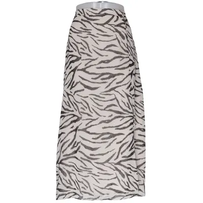 Jupe longue (Blanc, Noir) de Naf Naf Fibre métallique, Polyester, Viscose