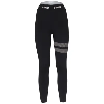 Sportleggings (Zwart) van Stronger Elastaan, Gerecycled polyester