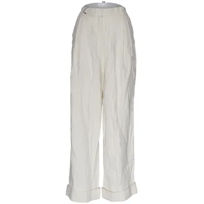 Palazzo pants (White) from H&M Studio Elastane, Linen, Viscose