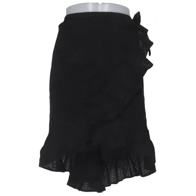 Jupe portefeuille (Noir) de Lost Ink Coton, Polyamide, Polyester, Viscose