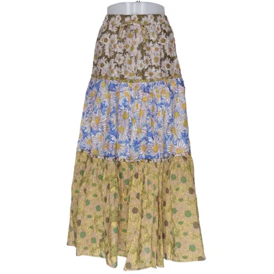 Långkjol (Blå, Gul, Flerfärgad) från Zara Bomull