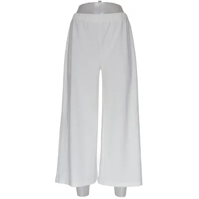 Pantalon patte d'éléphant (Blanc) de Visual Clothing Project Élasthane, Polyester