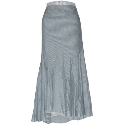 Jupe longue (Bleu, Blanc) de Basset Acétate, Soie, Viscose