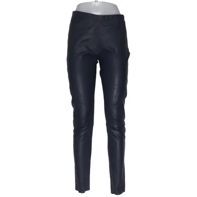 Leren broek (Blauw) van Not Shy Katoen, Elastaan, Leer