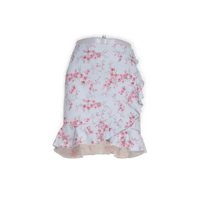 Wrap skirt (Frill Mini Print Skirt) from NLY One Elastane, Polyester