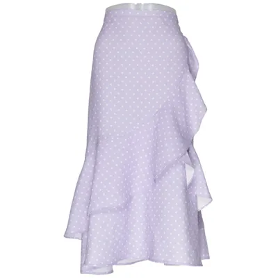 Wikkelrok (Lila, Wit) van Queen of Jetlags x NA-KD Polyester