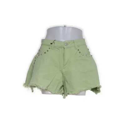 Denim shorts (Groen) van Firstage Katoen