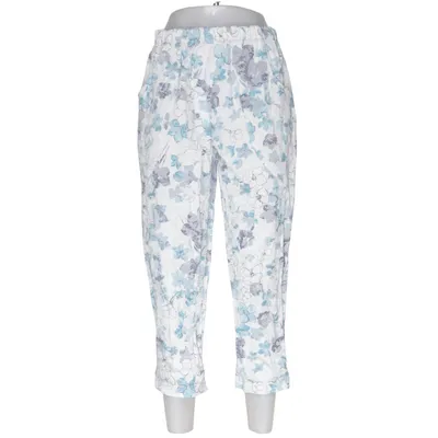 Broek (Wit, Blauw, Meerkleurig) van Denim & Co Katoen, Elastaan, Polyester