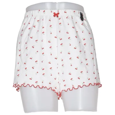 Pyjamasshorts (Vit, Röd) från Censored Bomull, Elastan