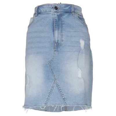 Jeanskjol (Mid Waist) från Beloved Bomull, Elastan, Polyester, Viskos
