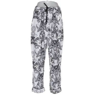 Pyjamasbukser (Hvid, Sort) fra Index Viscose