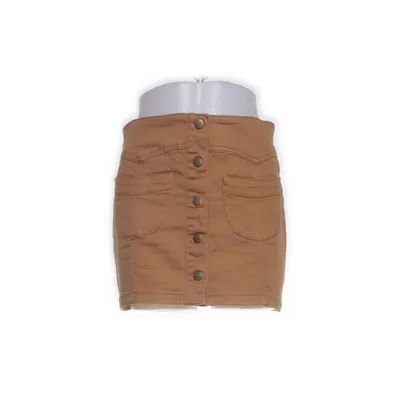 Kjol (Brun) från Forever 21 Bomull, Elastan