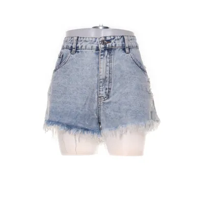Denim shorts (Blue) from Shein Cotton, Polyester, Viscose