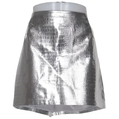 Jupe (Argent) de Topshop Polyester, Polyuréthane