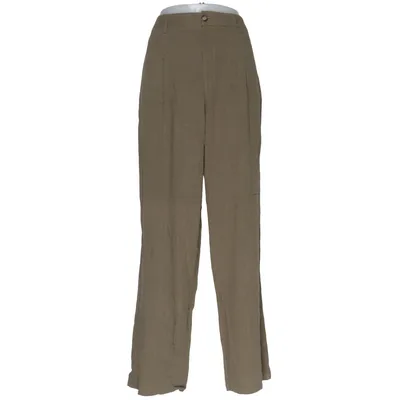 Pants (Brown) from Miss Selfridge Linen, Polyester, Viscose