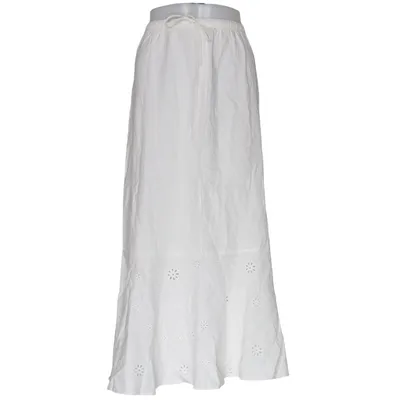 Maxi nederdel (Hvid) fra Zara Bomuld, Linned