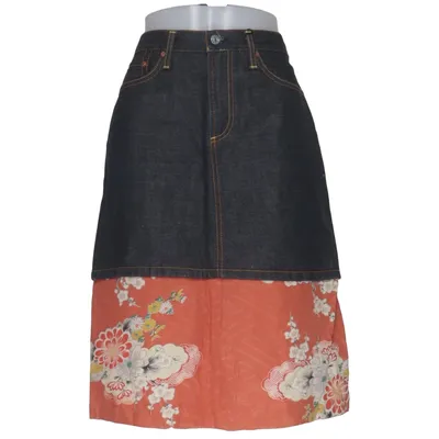 Denim skirt (Blue, Red, Multicolored) from Evisu Cotton