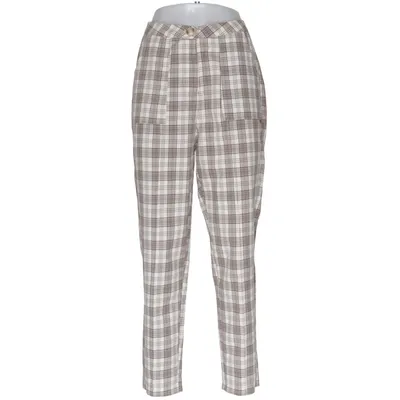 Pants (White, Brown) from Urban Threads Cotton, Polyester