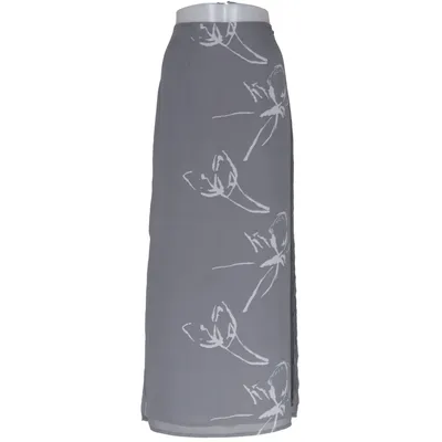 Maxi skirt (Gray, White) from Peppercorn Polyester