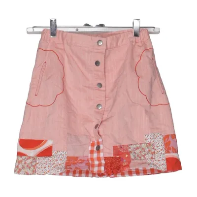 Skirt (Pink, Red, White) from Aya Naya Cotton, Elastane, Polyester
