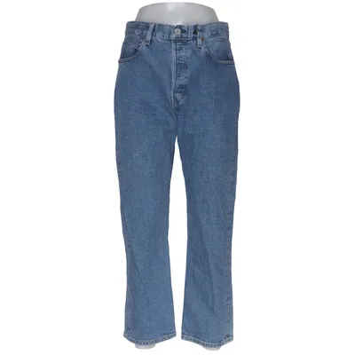 Spijkerbroek (501 CROP) van Levi's Made & Crafted Katoen, Elastaan