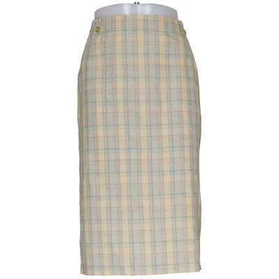 Rok (Beige, Blauw) van Delmod Acetaat, Katoen, Viscose, Wol