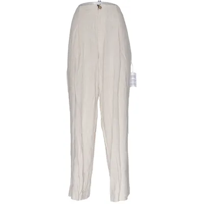 Pants (Beige) from Miss Selfridge Linen, Polyester, Viscose
