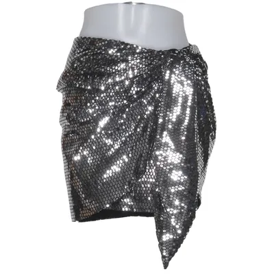 Kjol (Silverfärgad, Svart) från Zara Elastan, Metallfiber, Polyester