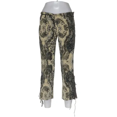 Byxor (Beige, Svart) från Chine Collection Elastan, Silke