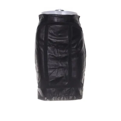 Leather skirt (Black) from Nicole Miller Elastane, Leather, Polyamide