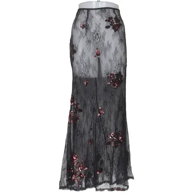 Jupe longue (Noir, Rouge) de Topshop Polyamide, Polyester