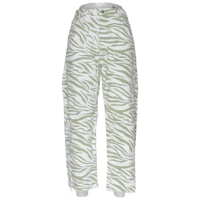 Jeans (White, Green) from Bershka Cotton