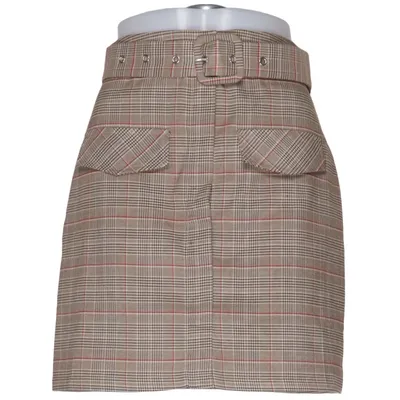 Kjol (Brun, Flerfärgad) från Emilie Briting x NA-KD Elastan, Polyester