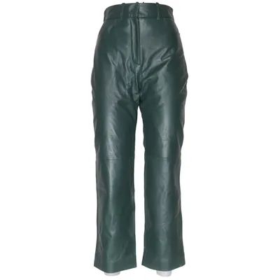 Pantalon (Vert) de Young Poets Society Coton, Cuir