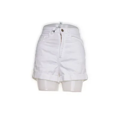 Short en jean (Blanc) de American Apparel Jeans Coton, Élasthane