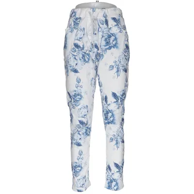 Pants (Blue, White) from Mix by Heart Elastane, Polyamide, Viscose