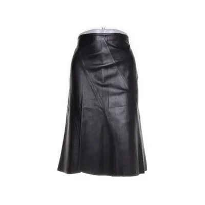 Leren rok (Zwart) van Mango Leer
