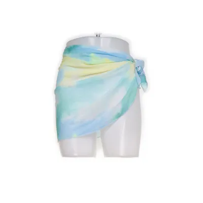 Strandnederdel (Blå, Flerfarvet) fra Shein Elastan, Polyester