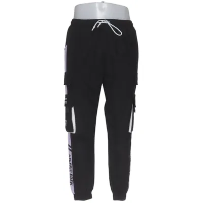 Pantalon cargo (Noir, Violet) de Aelfric Eden Élasthane, Polyester