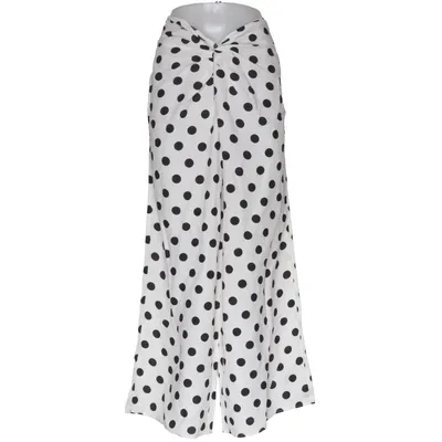 Palazzo pants (Black, Multicolored) from H&M Trend Viscose, Linen